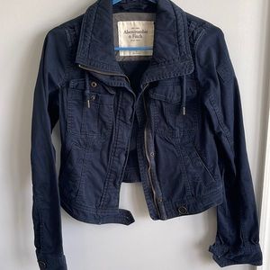 A&F blue cropped jacket